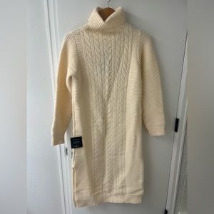 Cableknit Lulus Cream Sweaterdress